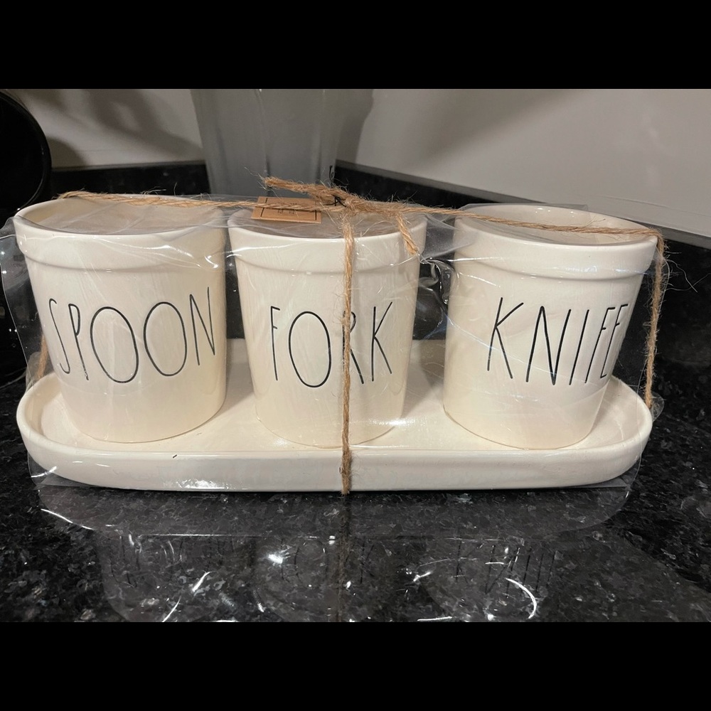 Rae Dunn Spoon Fork Knife Set